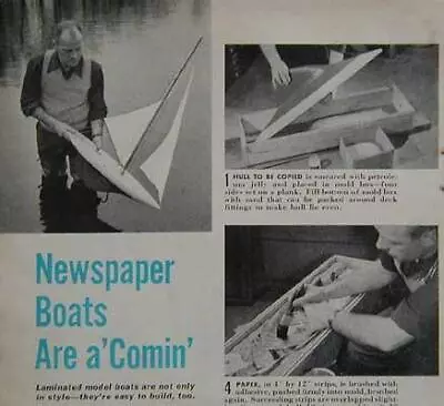 Model Yachts Sailboat Hulls Made From Paper How-To Build PLANS • $7.89