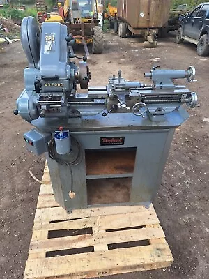 Myford Super 7 Lathe & Stand Single Phase 3 + 4 Jaw Chuck Full Working Order • £999