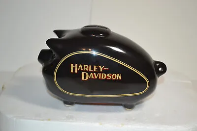 Harley Davidson  Gas Tank Piggy Bank Black Hog 6” Long VINTAGE • $35.05