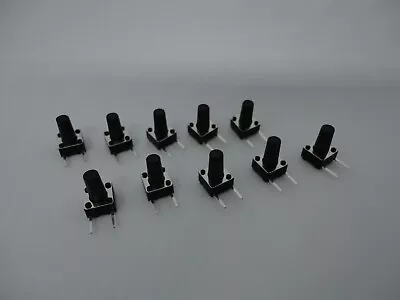 10 Pcs Pack Lot 6x6x10mm Momentary Push Micro Button Tactile Switch Side 2 Pins • $10.83