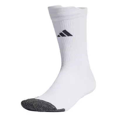 Adidas Football Cushioned Socks Heat Ready M L White EU 40-45 UK 6.5-8 8.5-10 • £10.99