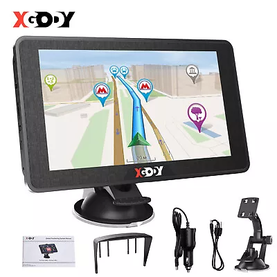 XGODY 7  GPS Navigation Touchscreen With Sunshade Free Update AU Map Car Truck • $74.66