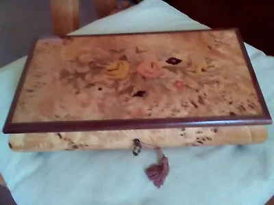 £10 • Buy Vintage Italian Wooden Musical Jewellery Box
