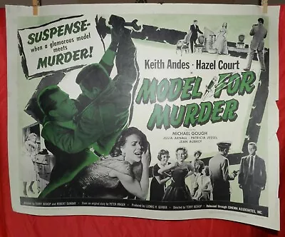 Vintage Half Sheet Movie Poster For Model For Murder 1959 Keith Andes H Court • $29.75