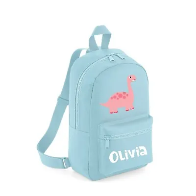 Personalised Mini Dinosaur Rucksack Backpack Boys Girls Nursery Bag School • £18.99