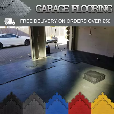 Garage Floor Interlocking Vinyl PVC Tiles Heavy Duty Industrial Flooring • £4.91