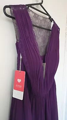 $30 • Buy Jj's House Purple Lace Back Grape Formal Wedding Evening Dress Special Occasion