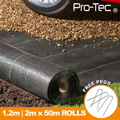 Weed Control Fabric Heavy Duty Ground Cover Membrane Sheet Garden Landscape • £169.95