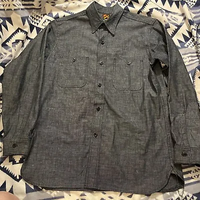 $150 • Buy Mister Freedom X Sugar Cane Chambray Work Shirt Mens XL New Vintage Style Mr