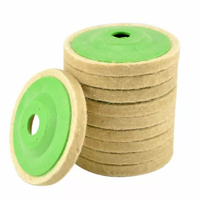 £9.29 • Buy 10PCS 100mm 4 Inch Wool Buffing Angle Grinder Wheel Felt Polishing Disc Pad Kit