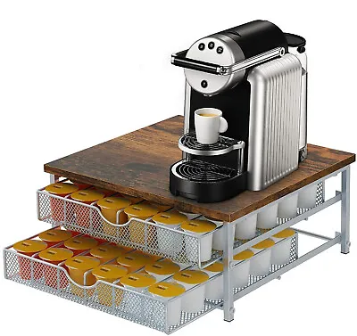 2 Tier 72 K-Cup Coffee Pod Holder Organizer Drawer Coffee Machine Stand Storage • $26.99