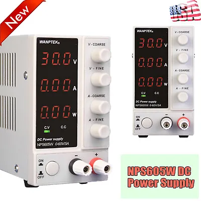 DC Power Supply Variable Adjustable For Electrolysis 60V 5A LED Display 300W US • $64.60