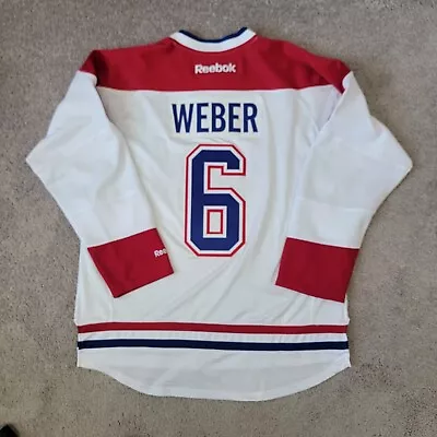 XL White Montreal Canadiens Shea Weber NHL Jersey Vintage • $100