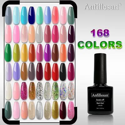 Anfillesan Gel Color Nail Polish Remover Soak Off UV LED Glitter Gel Top Coat • $2.69