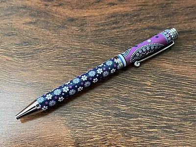 Vera Bradley Purple BOYSENBERRY INK PEN Black Ball Point Refillable Collectible • $29.50