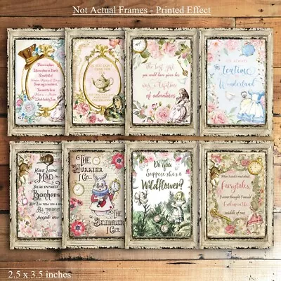 Alice In Wonderland Card Journal Supplies  ATC  Scrapbook • £2.80