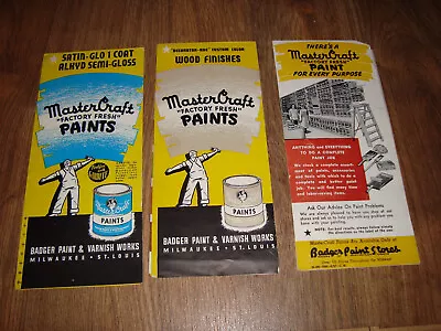 Vintage Mastercraft Factory Fresh Paints Color Charts Pamphlets • $9.99