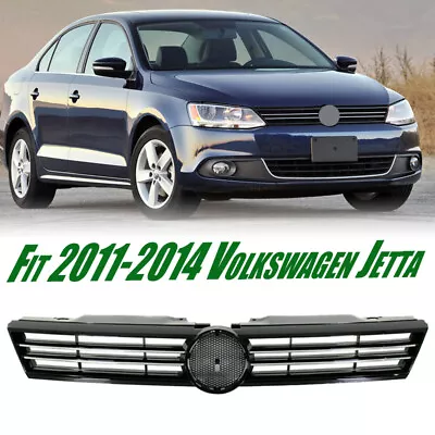 Fit 2011 2012 2013 2014 Volkswagen Jetta Black Chrome Front Grille Mesh Grill • $37.50