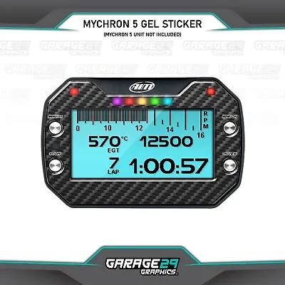 Carbon Fibre Style Mychron 5 Gel Lap Timer Sticker • $19.88