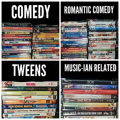 Assorted Lot Of 20 DVD Movies Comedy Romantic Comedy Tweens Some New Some Used • $10