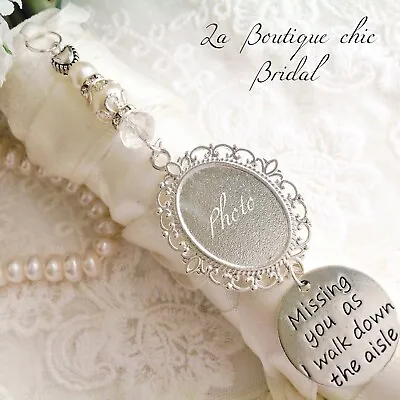 £5.99 • Buy Lovely Bridal Bouquet Photo Frame Memory Memorial Charm, Bride, Wedding Gift