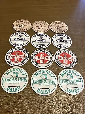 Lot Of 12 H.F.Morrill ConcordN.H.Milk Caps • $1