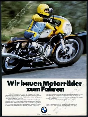 1975 BMW R90 Motorcycle Photo We Build Cycles To Ride German Vintage Print Ad • $9.99