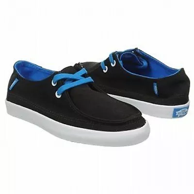 Nwob Vans Authentic Rata Vulc Black Blue Shoes Kids 13.5 New Karate Surf Sk8 • £19.76