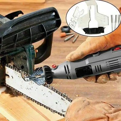 Chainsaw Sharpener Electric Grinder Chain Saw Sharpening Attachment Drill-Tool • £7.61