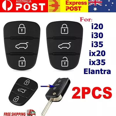 2x For Hyundai I30 I20 Elantra Sorento Sportage Flip Key Pad Remote Case Shell • $6.99