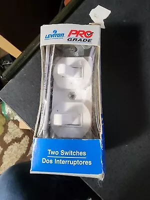 Leviton Pro Grade Two Single Pole Switches White Brand New • $11.99