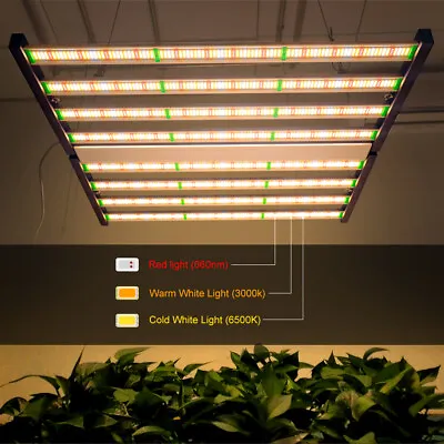 PHLIZON FD8000 1000W Full-spectrum Dimmable LED Grow Light For Indoor Commercial • $459.50