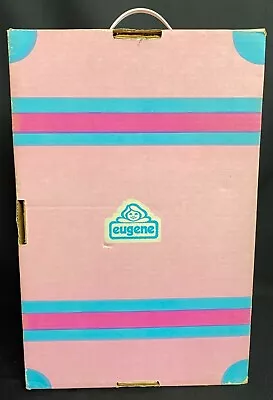 Vintage Eugene Doll Pink Striped Cardboard Carrying Case Travel Trunk 1981 91445 • $21.60