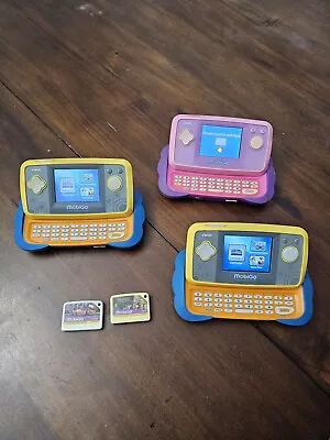 3 Vtech MobiGo Touch Learning Hand Held Consoles  W/2 Games • $55