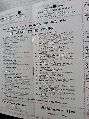 Variety Theatre Programme 1954barnsley Theatre Royalbilly Dainty • £8