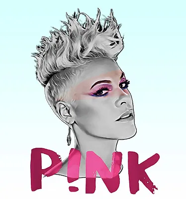 Iron On DTF Transfer Pink P!nk Tour Singer Music DIY T Shirts A5 A4 A3 • £2.49