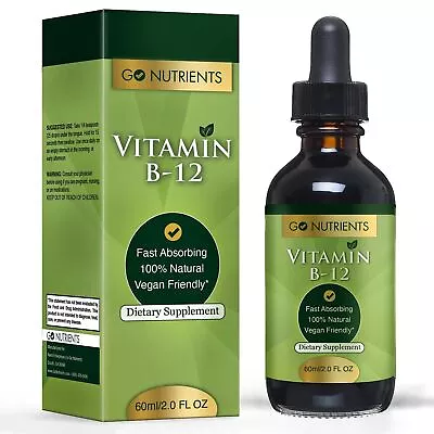 Go Nutrients B12 - Fast Absorbing B12 Vitamins All Natural Vegan Friendly B12 • $28.56