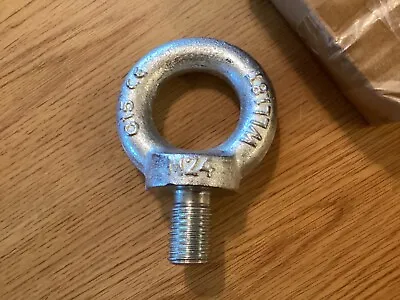 M24 Machine Lifting Eye Bolt Galvanized Coated High Grade Steel Wll1.8 • $22.99