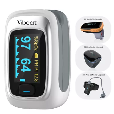 Pulse Oximeter Blood Oxygen Monitor Pulse Rate Monitor With Bluetooth Free App • $37.99