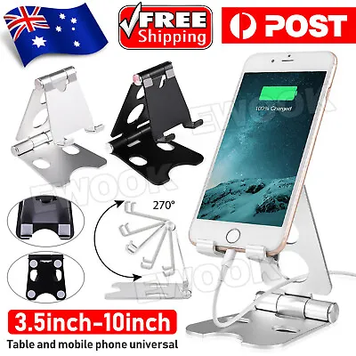 $8.45 • Buy New Universal Folding Aluminum Tablet Mount Holder Stand For IPad IPhone Samsung