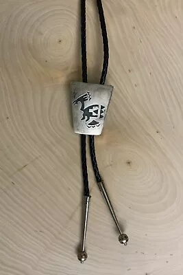 Vintage Native American Hopi Bolo Slide Tie Signed  T  • $99