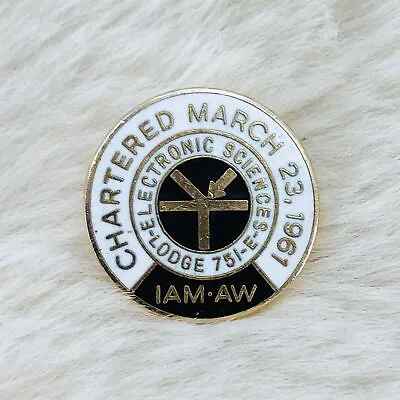 Washington Machinist Union IAM Lodge 751 Enamel Member Lapel Pin Tie Tack • $9.99