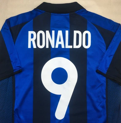£80 • Buy Inter Milan 2001 2002 Home Shirt ULTRA RARE EXCELLENT Condition  R9  RONALDO #9
