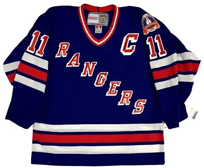 Mark Messier New York Rangers Ccm Vintage 1994 Stanley Cup Blue Jersey With  C  • $279.99