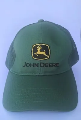 John Deere Twill/Mesh Trucker Cap/Hat Green One Size Fits Most Free Postage  • $24.95