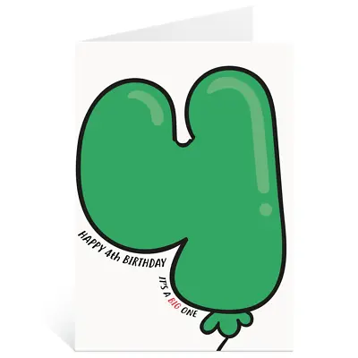 4th Birthday 8 Greetings Card Grandson Milestone 4 Years Old • £2.49