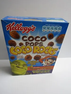Kellogg`s  Coco Pops 2007 CoCo Rocks Cereal Box Shrek The Third Word Search • £9.99