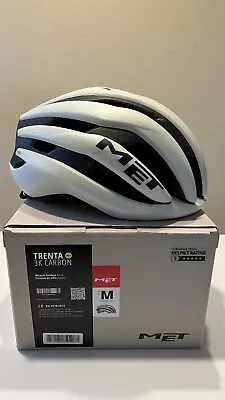 MET Trenta 3K Carbon MIPS Road Cycling Helmet Vanilla Ice Gold Matt Medium • $399.99