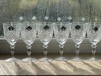 Edinburgh Crystal Wine Glasses X 6 Set Continental Collection 6 1/2 Inch • £50