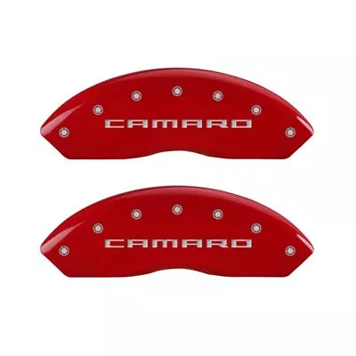 MGP 4 Caliper Covers Engraved Front Gen 5/Camaro Engraved Rear Gen 5/RS Red • $299